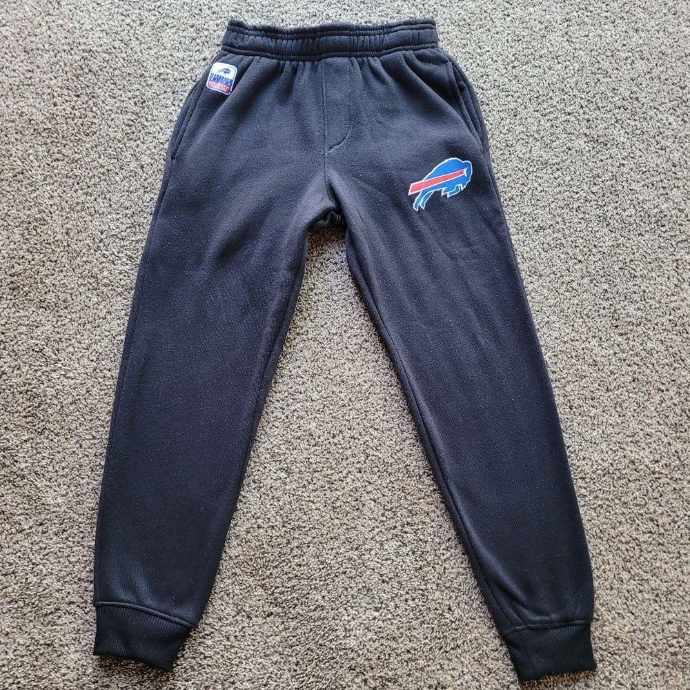 NFL Buffalo Bills Youth Kids Jogger Sweatpants 8 Black Team Apparel